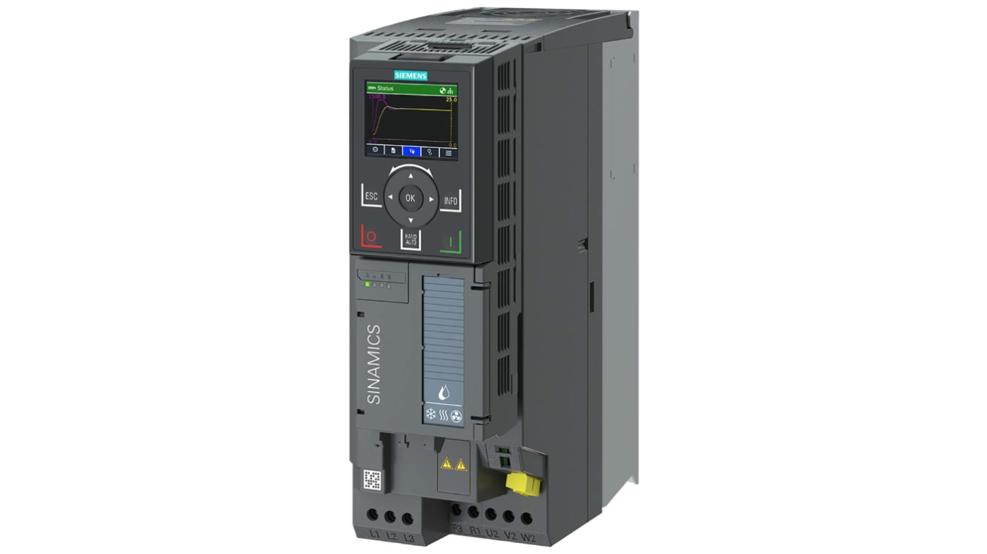 Convertisseur Siemens SINAMICS G120X, 4 kW 480 V c.a., 9,75 A