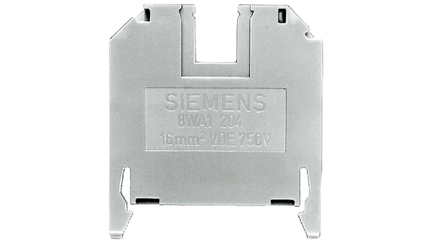 Siemens 8WA Series Blue Non-Fused DIN Rail Terminal, Screw Termination