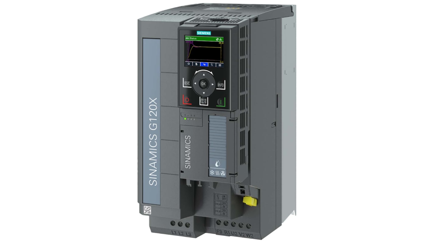 Siemens Converter, 15 kW, 480 V ac, 29.5 A, SINAMICS G120X Series