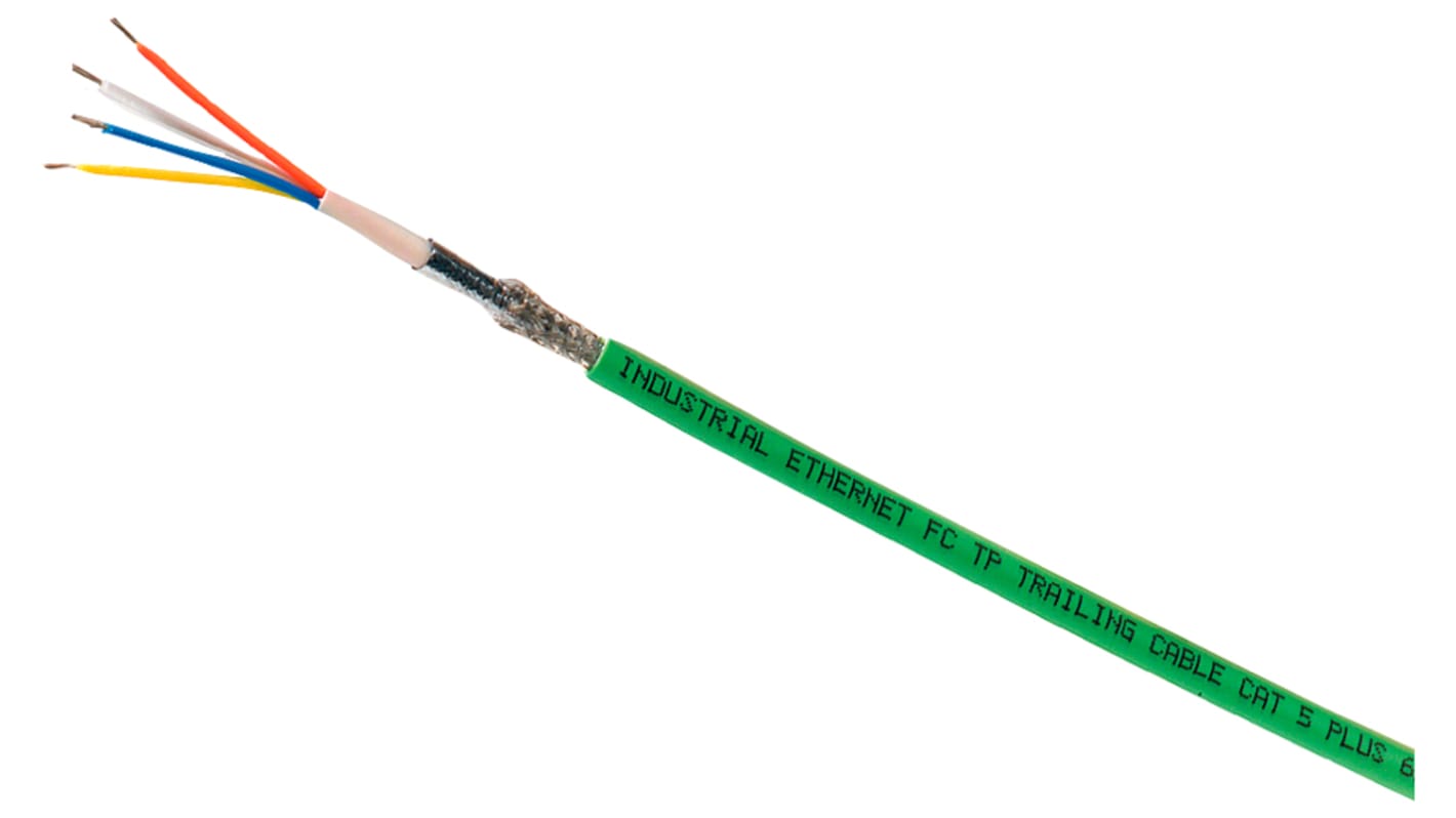 Cavo Ethernet Cat5 (STP) Siemens, guaina in PVC col. Verde, L. 20m, Senza terminazione