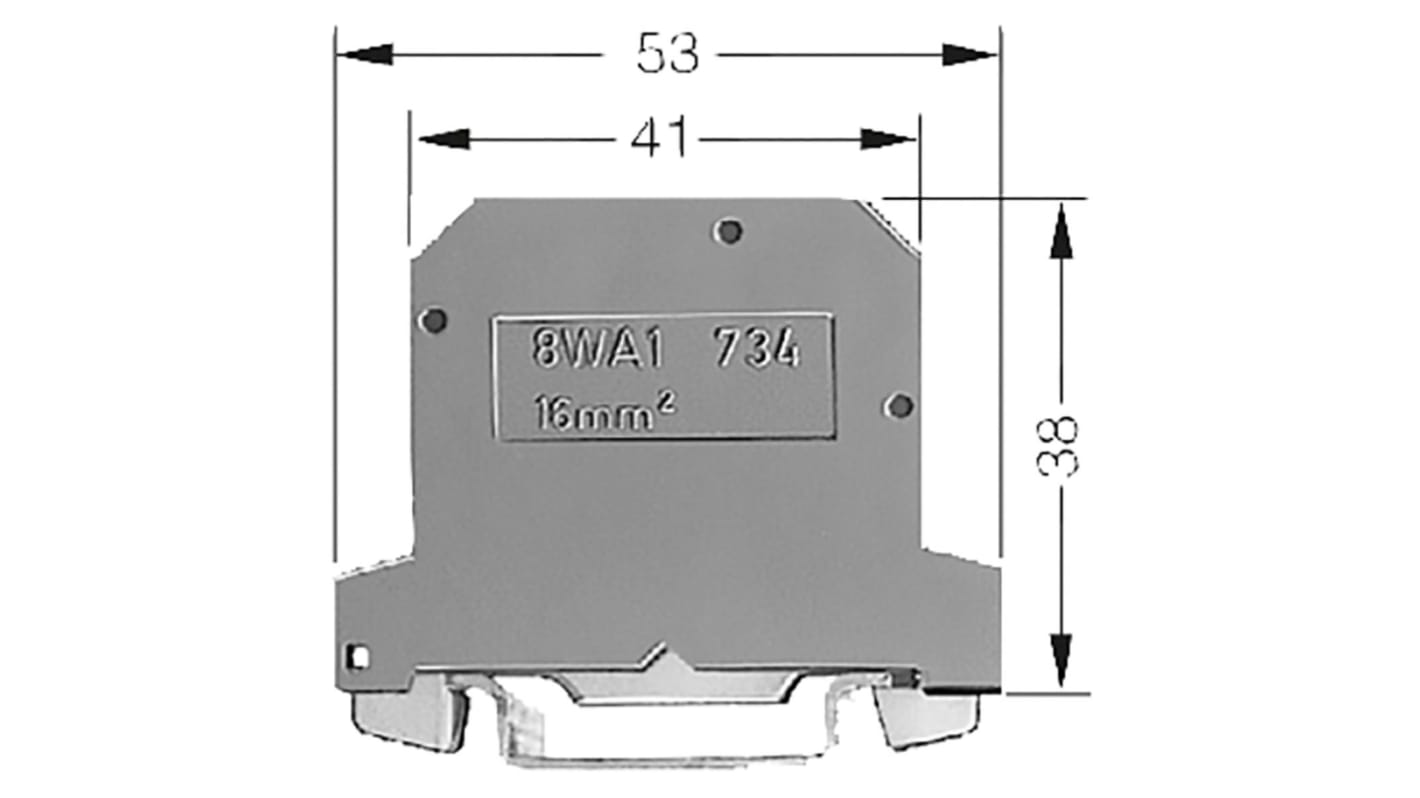 Siemens 2-Way Earth Terminal Block, 1.5 AWG Wire, Screw