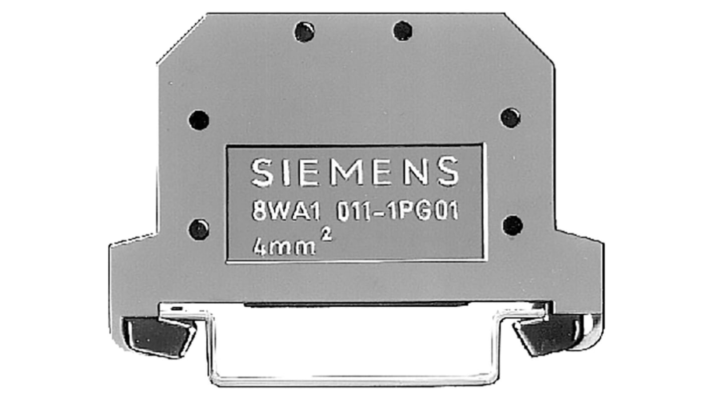 Siemens 2-Polet Jordklemrække, Skrue, 12 AWG