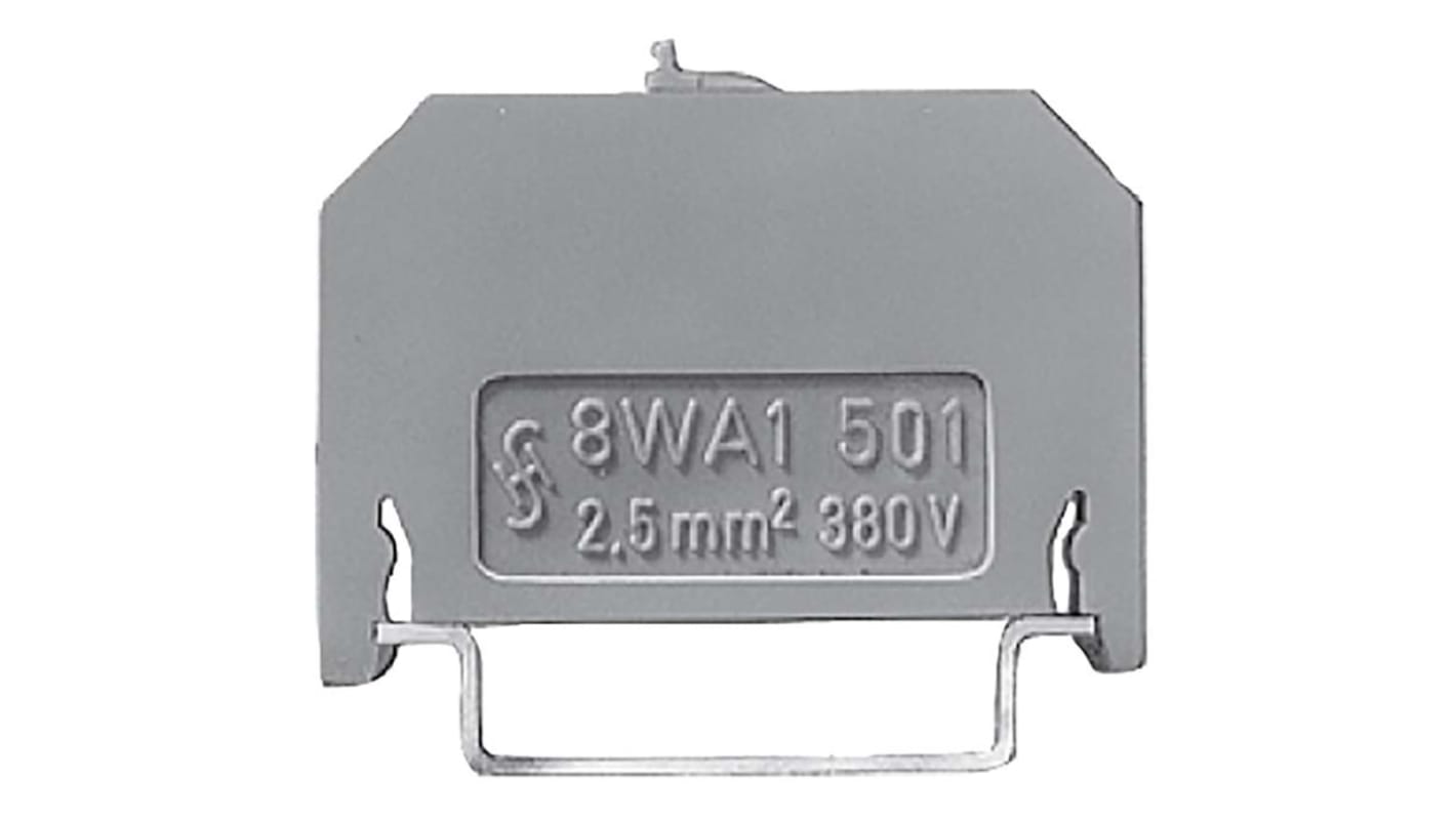 Siemens 8WA Series Grey Non-Fused DIN Rail Terminal, Screw Termination