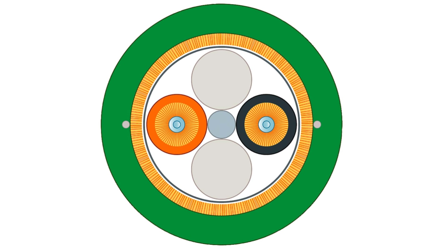 Siemens Multi Mode OM2 Fibre Optic Cable, 50/125μm, Green, 20m