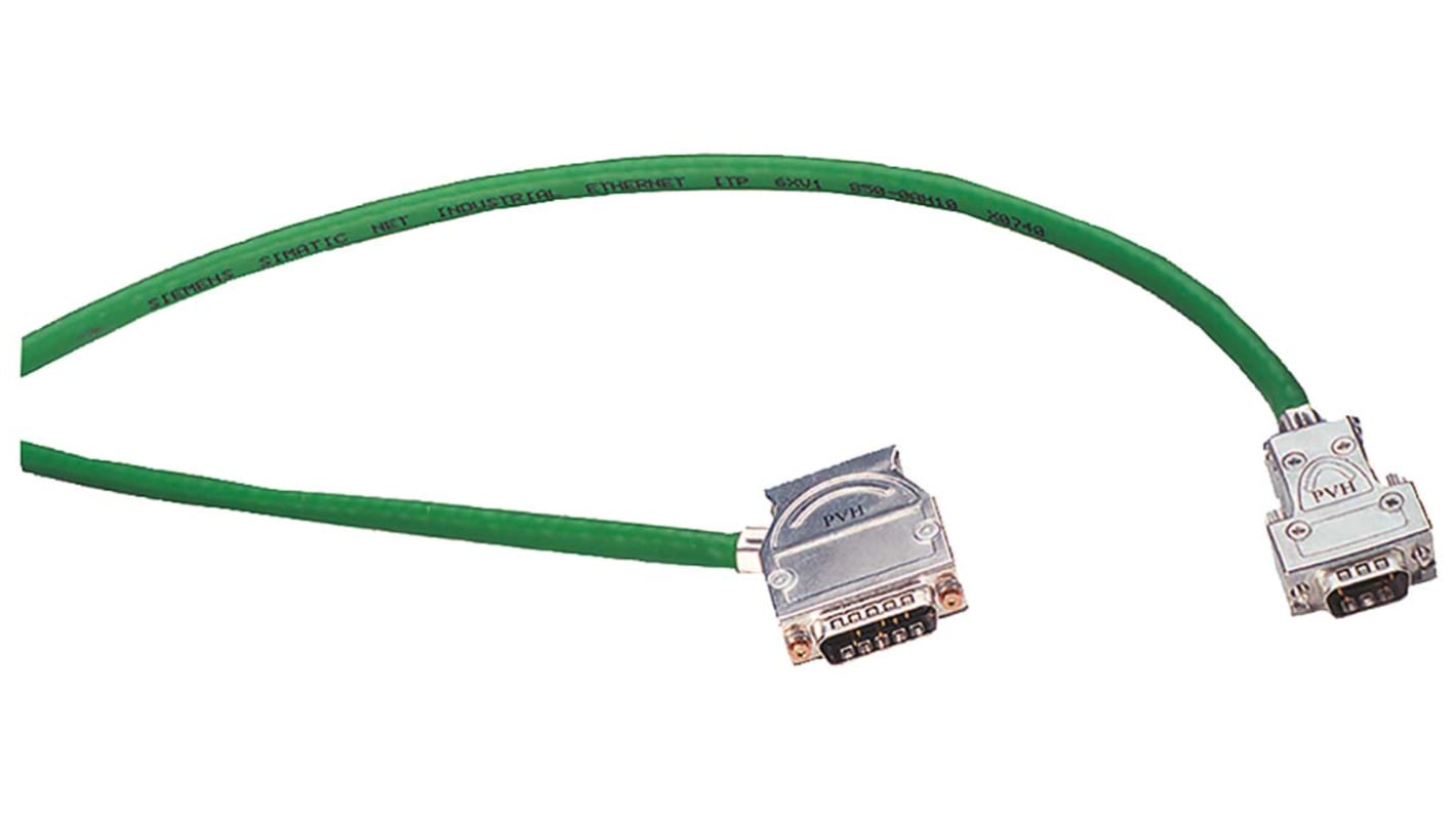 Cavo a coppia intrecciata Siemens Verde, 26 AWG, schermato, 225 V.