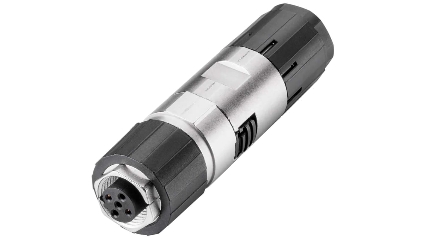 Siemens Circular Connector, 5 Contacts, Cable Mount, M12 Connector, Socket, Female, IP65, IP67, 6GK Series