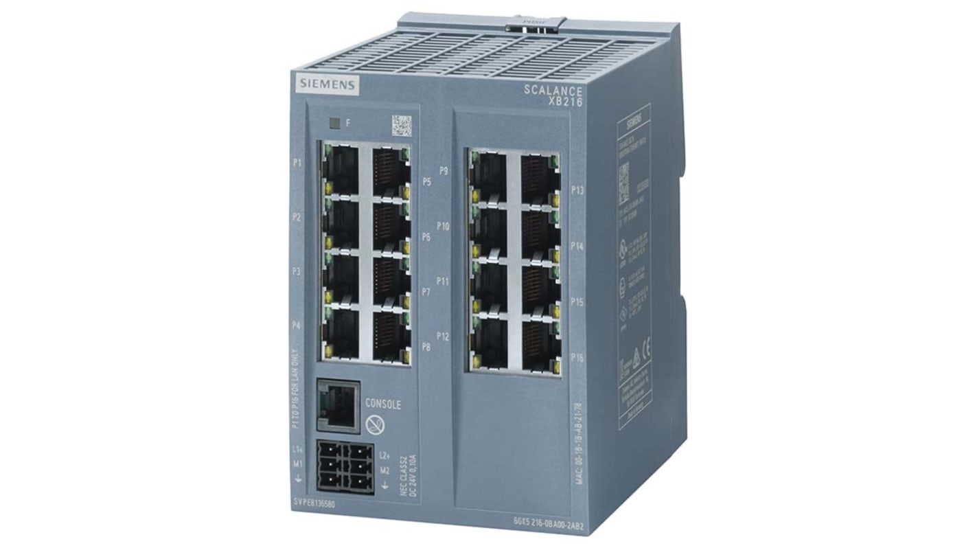 Siemens Ethernet-Switch, 18 x RJ45 / 10/100Mbit/s, 24V dc