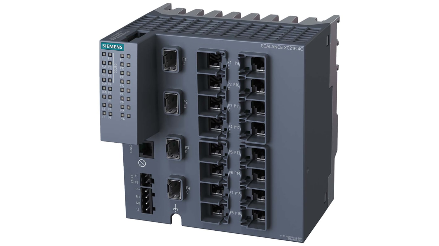 Siemens イーサネットスイッチ RJ45ポート:16 10/100/1000Mbit/s, 6GK5216-4BS00-2AC2