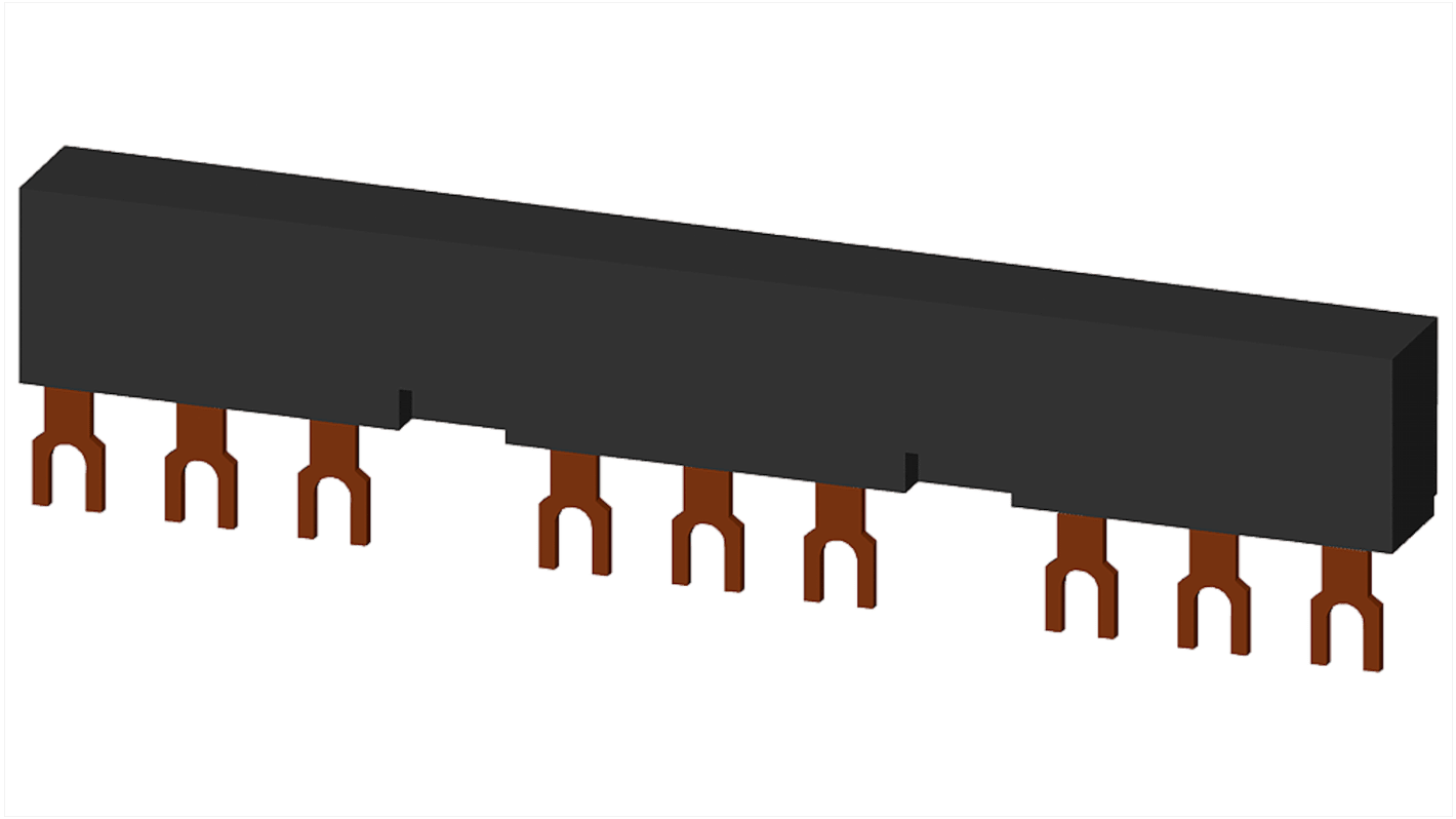 Siemens 3RV1 Sammelschiene, 3 -phasig, 690V 63A, 55mm Raster, SIRIUS Reihe