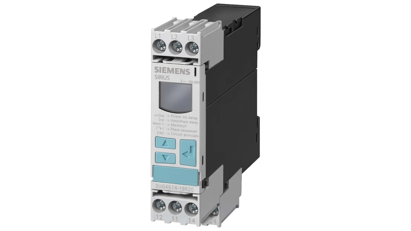 Relè di monitoraggio Tensione Siemens 3UG4616-1CR20 serie 3UG4, DPDT