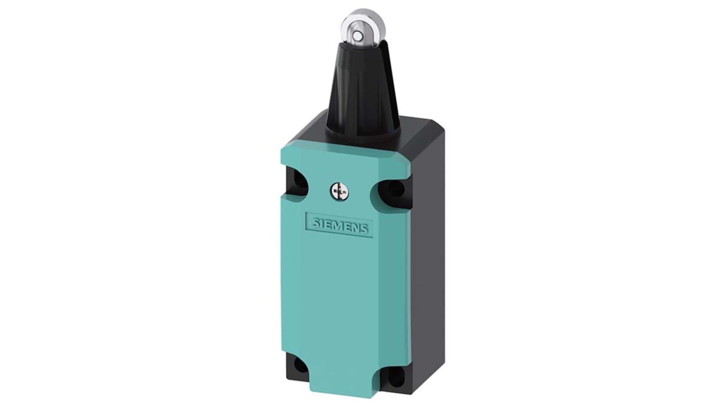 Siemens Roller Plunger Limit Switch, 1NC/1NO, IP66, IP67, Metal Housing, 400V ac Max, 6A Max