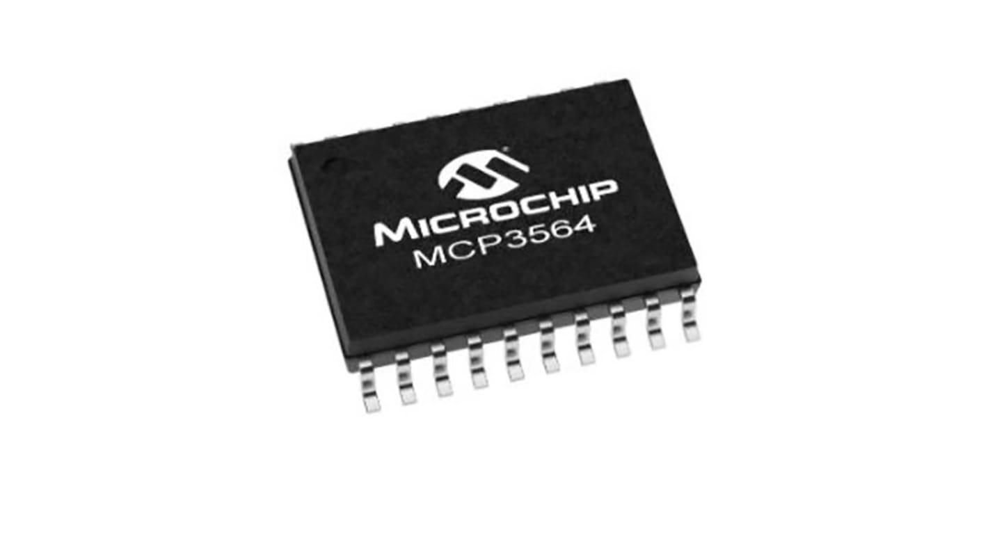 ADC MCP3564-E/ST, Quad, 24 bits, 153.6ksps, TSSOP, UQFN, 20 pines