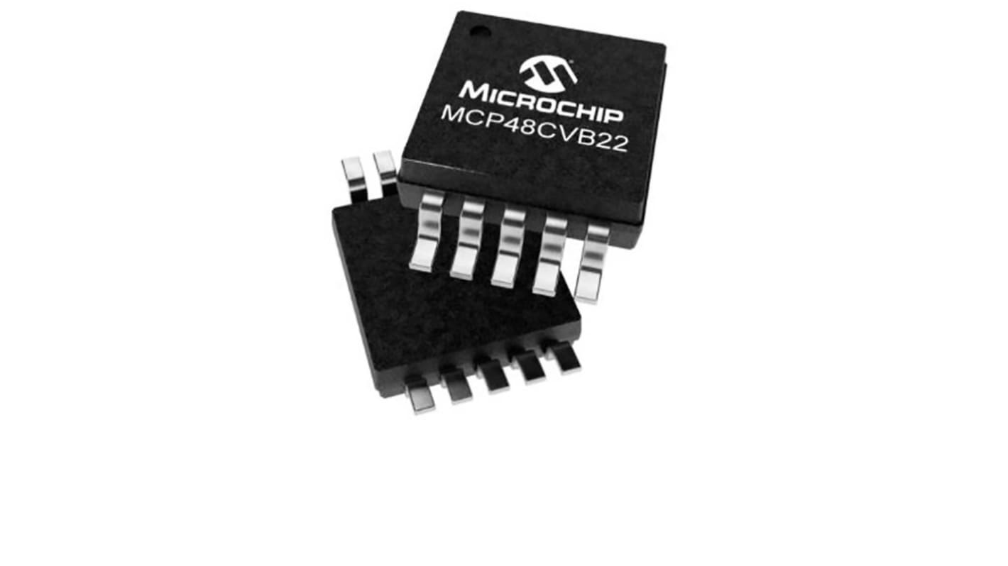 Microchip 12 bit DAC MCP48CVB22-E/MF, Dual DFN, MSOP, QFN, 10-Pin, Interface Parallel & Seriell (SPI)