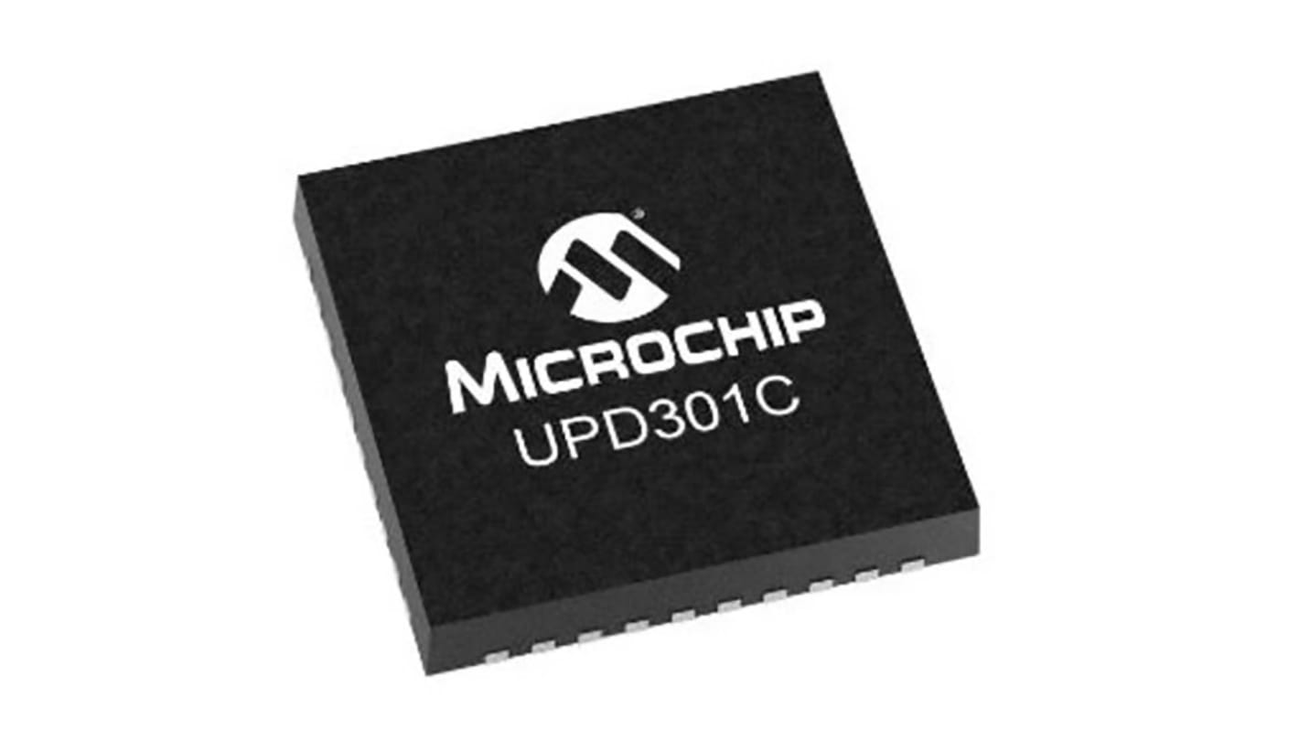 Microchip UPD301C/KYX, 32bit Microcontroller, UPD350, 25MHz, 64 kB Flash, 40-Pin VQFN