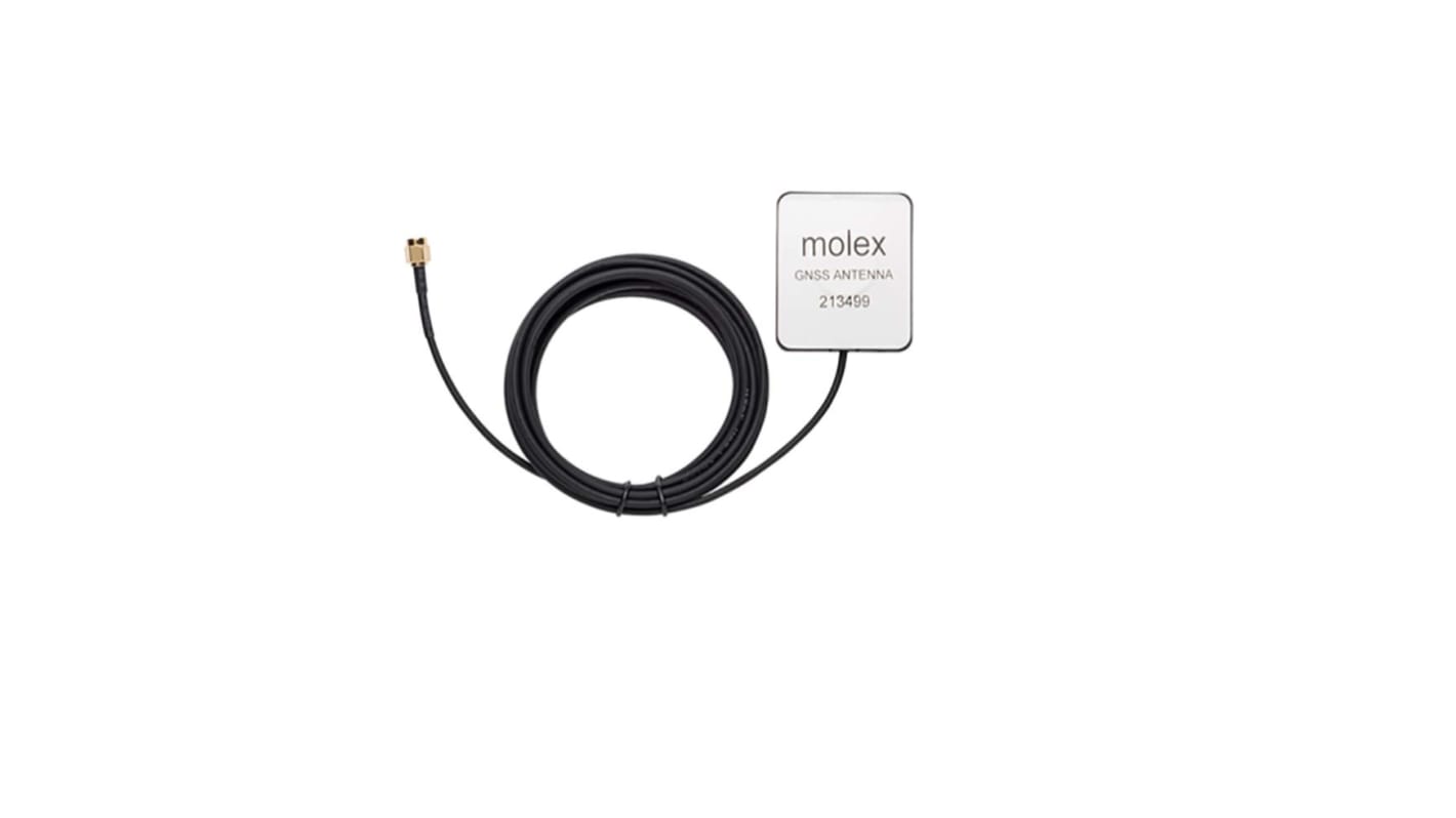 Molex Direktional GPS-Antenne 213499-3000 Magnetisch Vierkant SMA 50dBi GPS