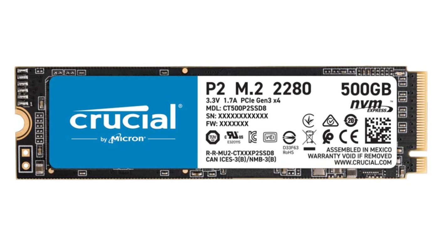 Crucial CT P2 M.2 2280 SSD M.2 (2280) 500 GB Internal SSD Hard Drive