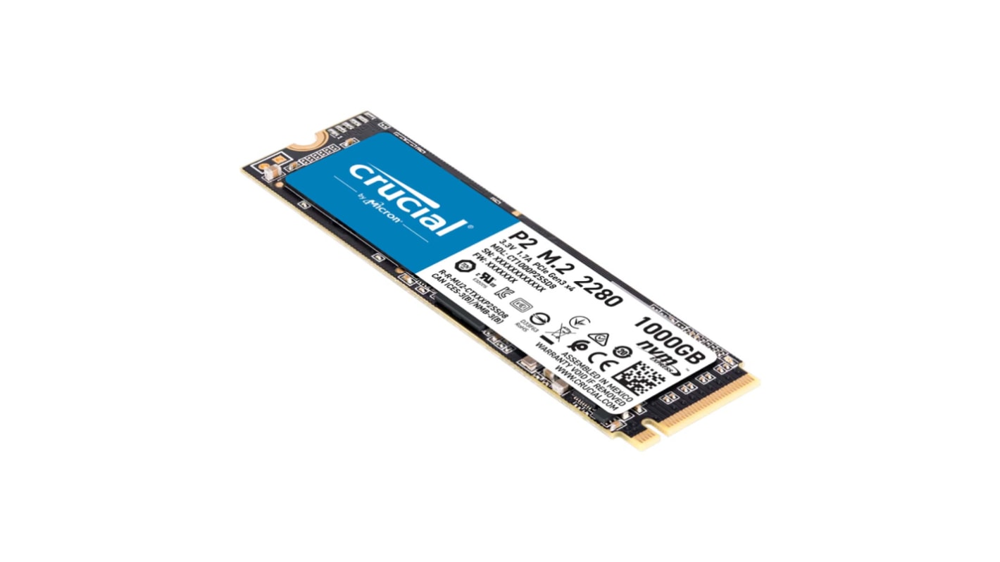 Disque SSD 1 To M.2 (2280) NVMe PCIe Gen 3 x 4 Disque SSD CT P2 M.2 2280