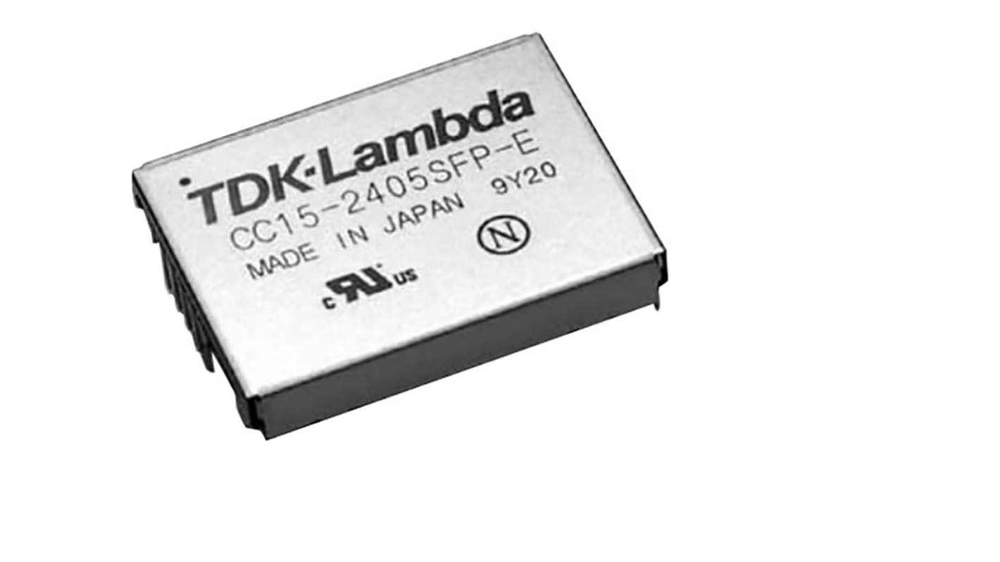 TDK-Lambda CC-P-E DC-DC Converter, 3.3V dc/ 4.5A Output, 18 → 36 V dc Input, 15W, Through Hole, +85°C Max Temp