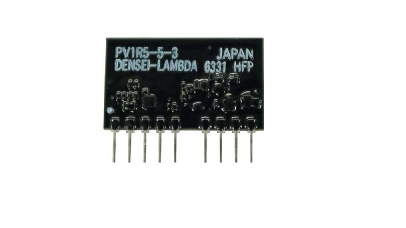 TDK-Lambda PV DC-DC Converter, 5V dc/ 0.6A Output, 9 → 18 V dc Input, 3W, Surface Mount, +70°C Max Temp -20°C