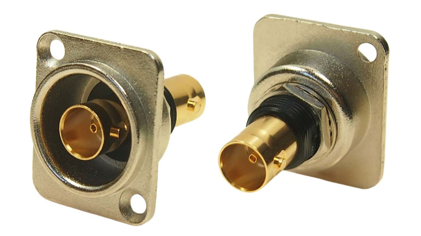 RS PRO Stecker Koaxialsteckverbinder BNC-Steckverbinder, Tafelmontage, Löt-Anschluss, für Koaxial-Kabel, 75Ω, , Gerade