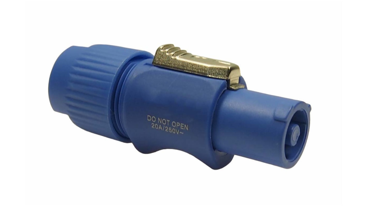 RS PRO Blue 2 + PE Industrial Power Plug, Rated At 20A, 250 V