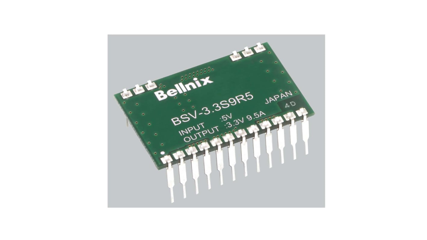 Bellnix Non-Isolated DC-DC Converter, 3.3V dc/ 9.5A Output, 3 → 5.5 V dc Input, 31.35W