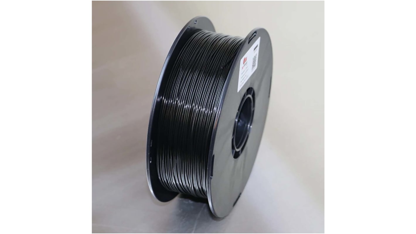 3D Printz PLA 3D-Drucker Filament zur Verwendung mit 3D-Drucker, Schwarz, 1.75mm, FDM, FFF, 1kg