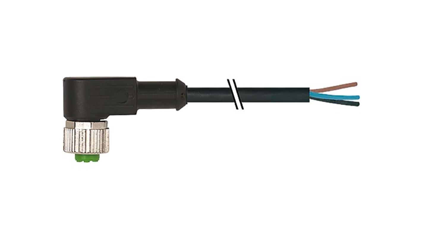 Murrelektronik Limited Right Angle Female 3 way M12 to Unterminated Sensor Actuator Cable, 5m