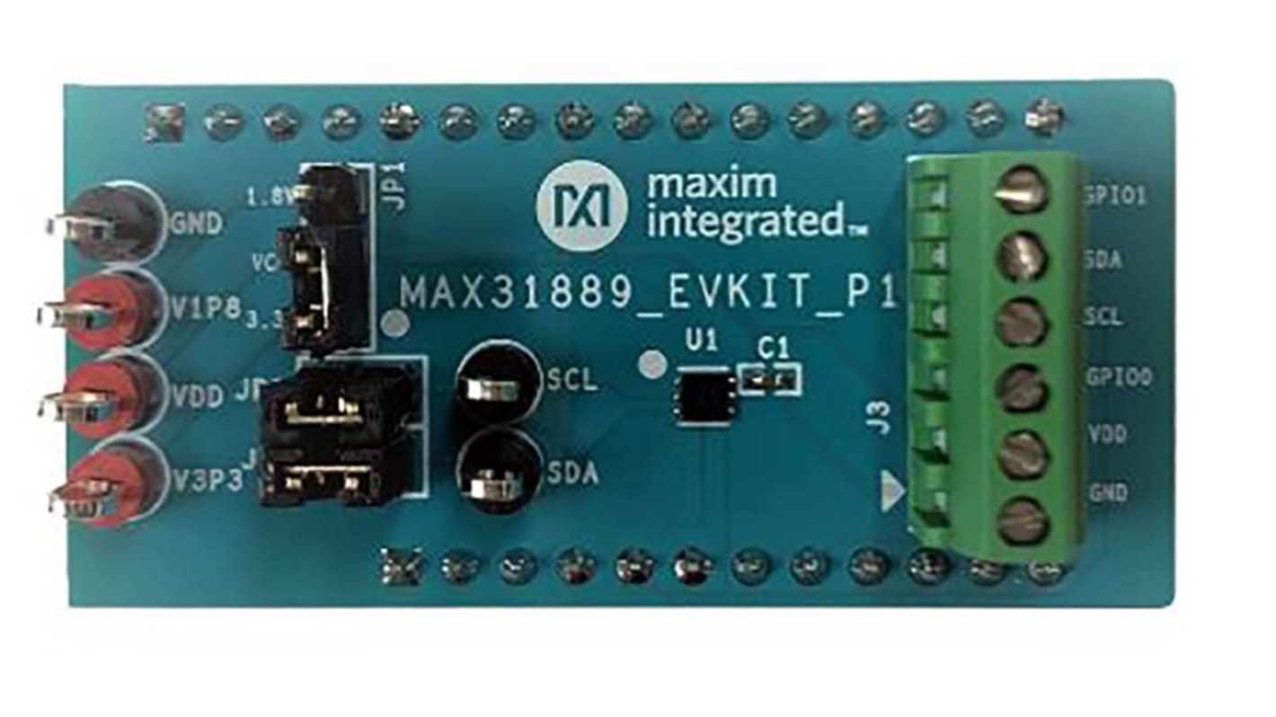 Kit de evaluación Maxim Integrated MAX31889 Evaluation System - MAX31889EVSYS#, para usar con MAX32630FTHR