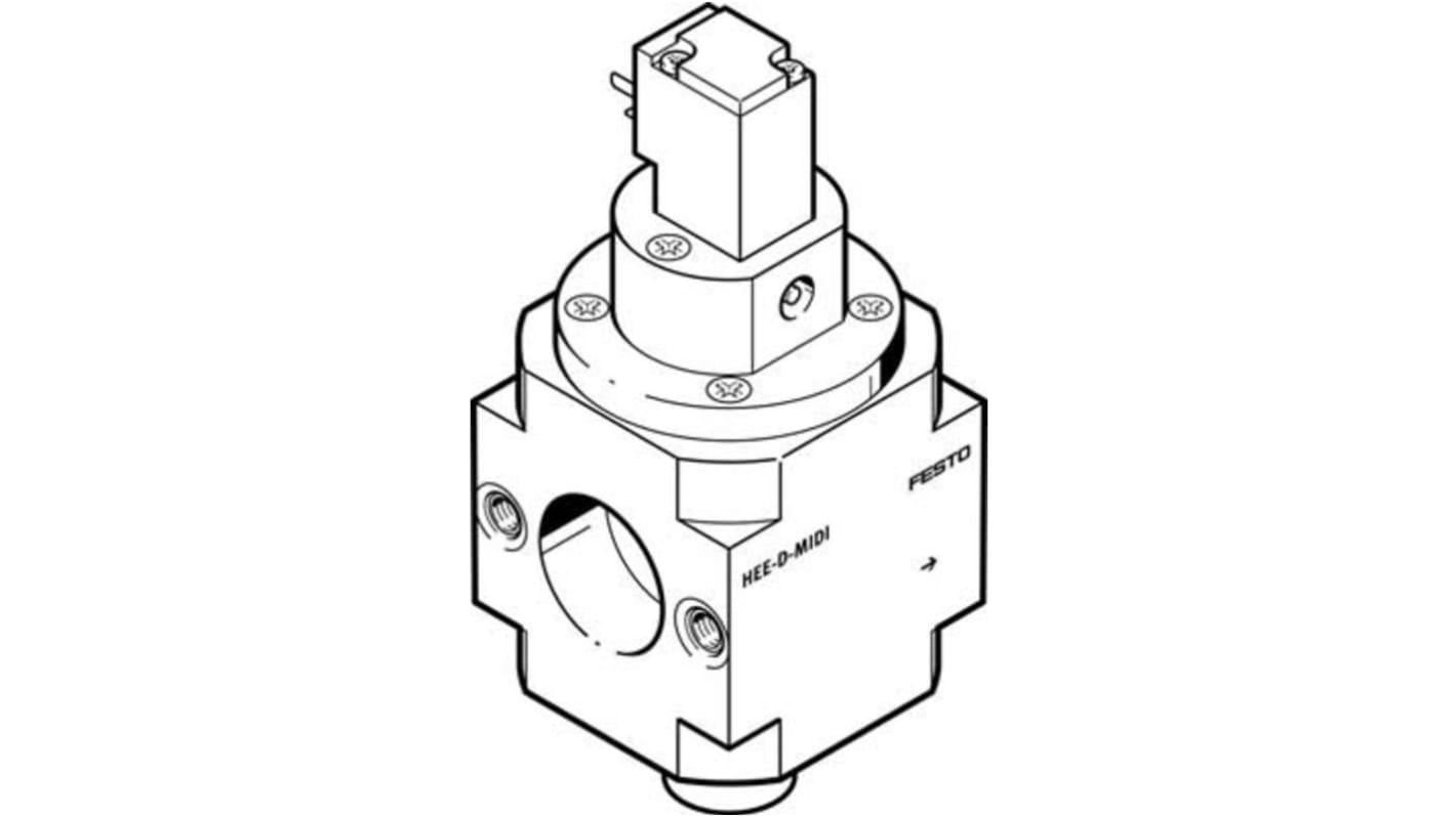 Festo 2/2 Closed, Monostable Pneumatic Manual Control Valve HEE Series, G 1/8, 1/8, 172957