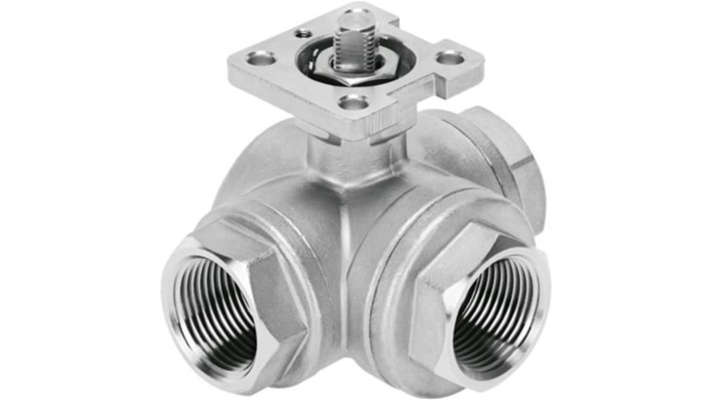 Festo Stainless Steel 3 Way, Ball Valve, NPT 1in, 25mm