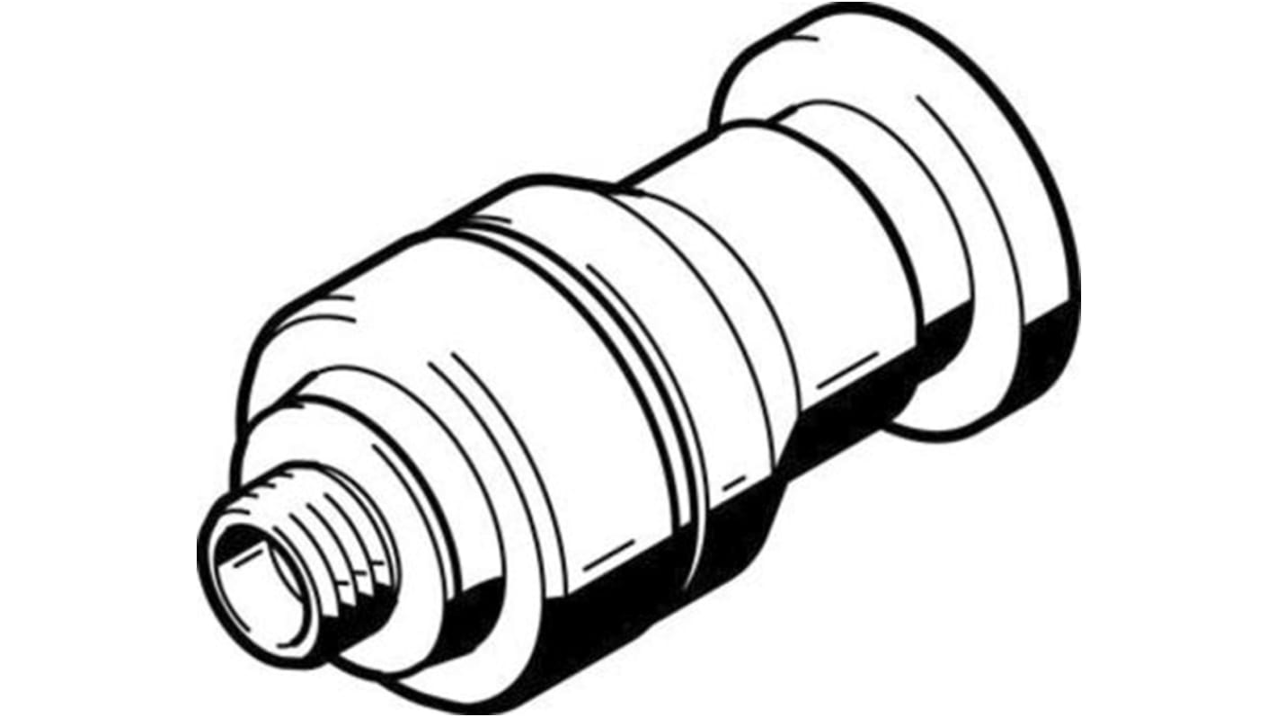 Racor neumático Festo CRQSL, Adaptador de rosca acodado, con. A Macho M5, con. B Encaje a presión, 6 mm