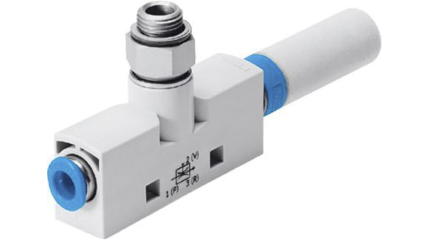 Pompa per vuoto Festo VN-07-H-T3-PQ2-VA4-RO1, Ø ugello 0.7mm, pressione vuoto max 4.7bar, aspirazione max 16L/min,