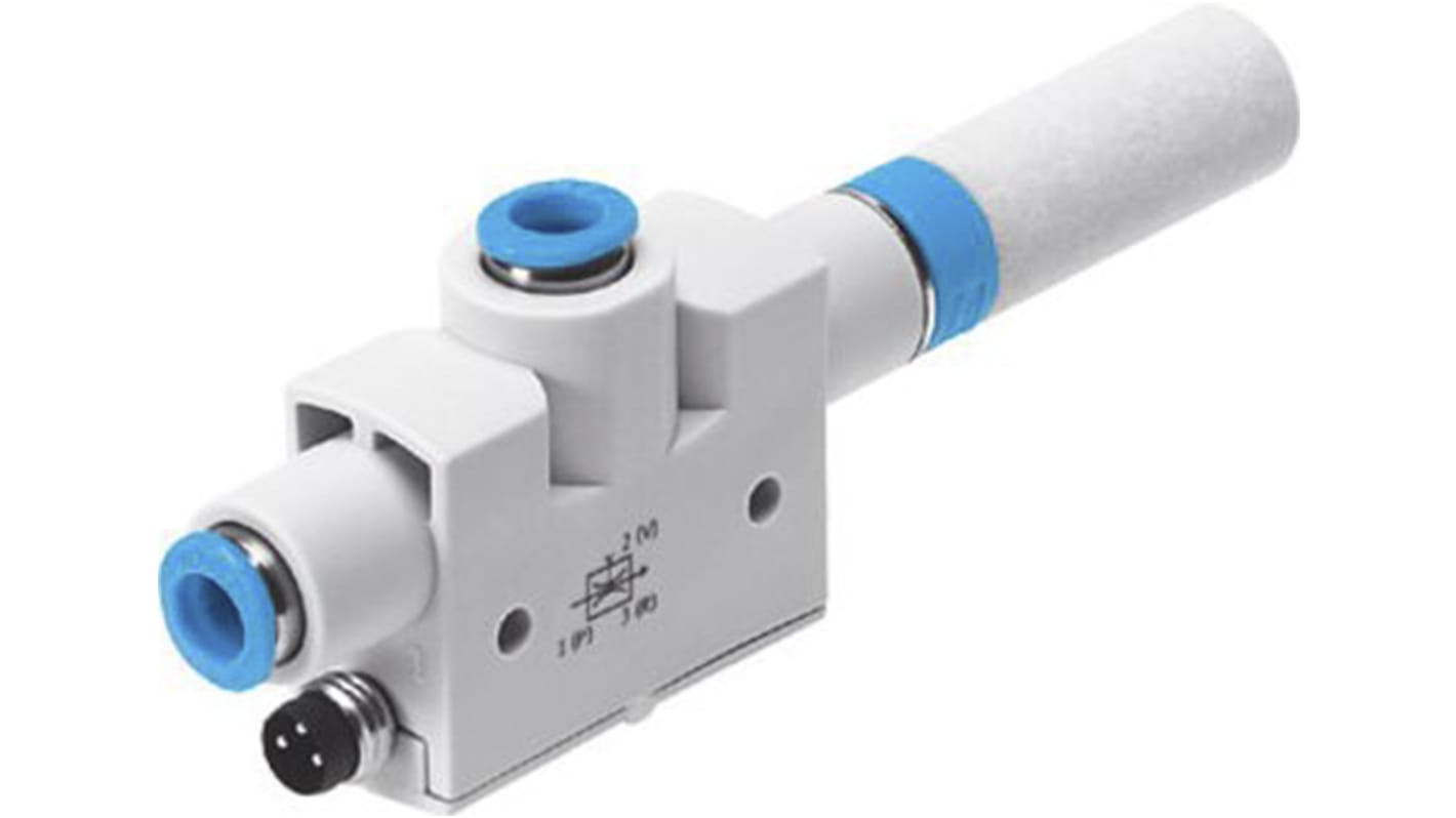 Pompa per vuoto Festo VN-07-H-T4-PQ2-VQ2-O1-P, Ø ugello 0.7mm, pressione vuoto max 4.4bar, aspirazione max 16.2L/min,