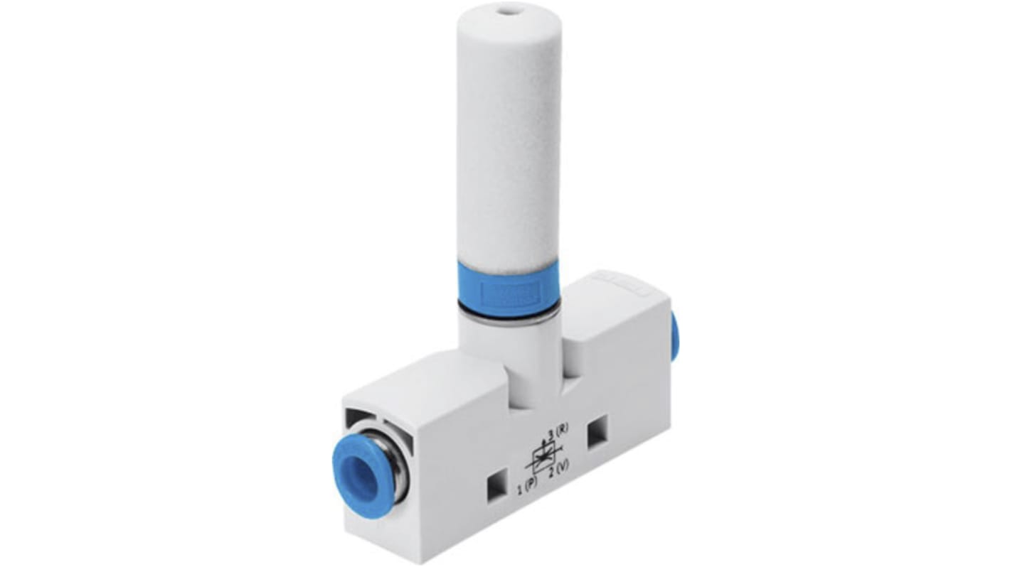 Pompa per vuoto Festo VN-05-M-T2-PQ1-VQ1-RO1, Ø ugello 0.45mm, pressione vuoto max 6bar, aspirazione max 6.1L/min,