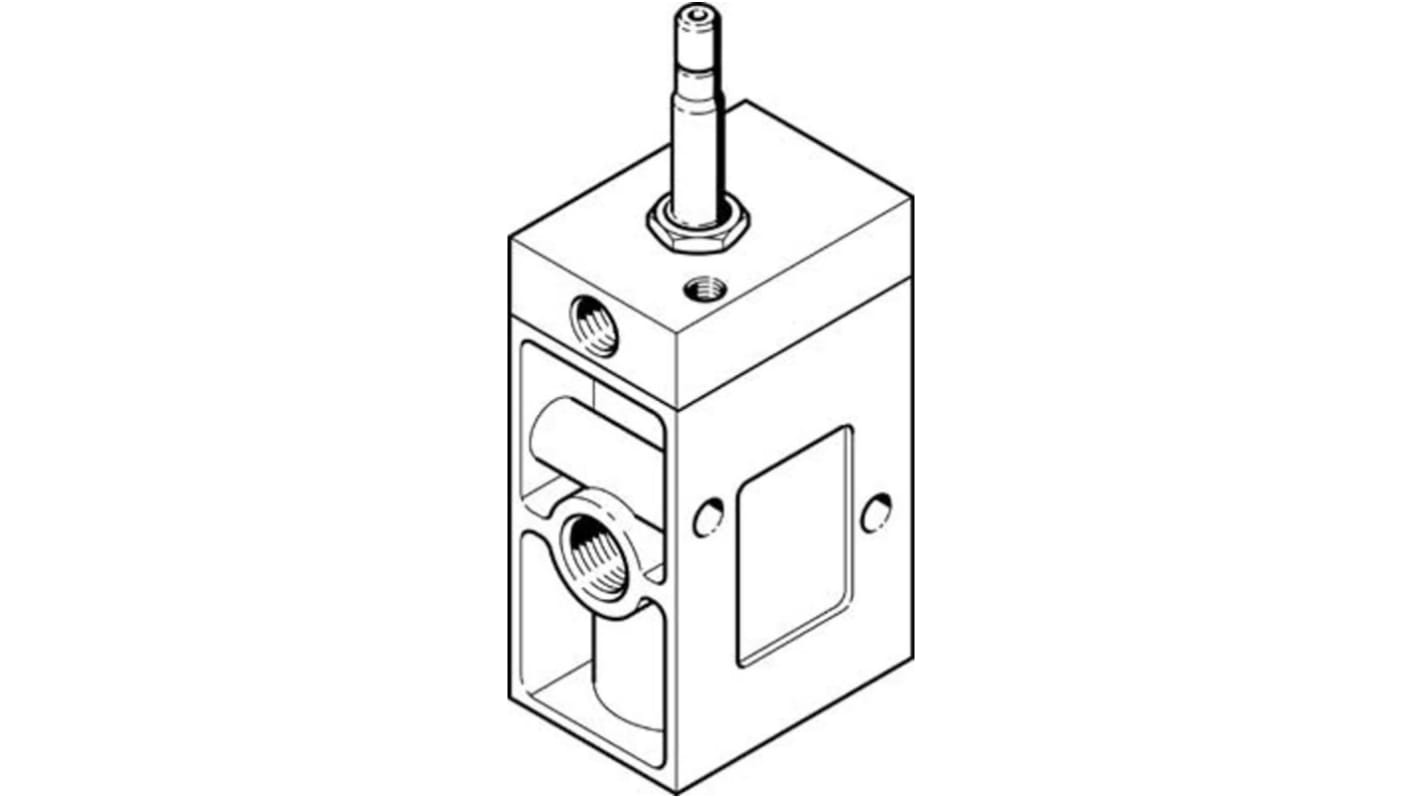 Válvula de control de accionamiento piloto de solenoide neumática Festo, Serie MCH, Rosca G 1/2, G 1/8, Función 3/2