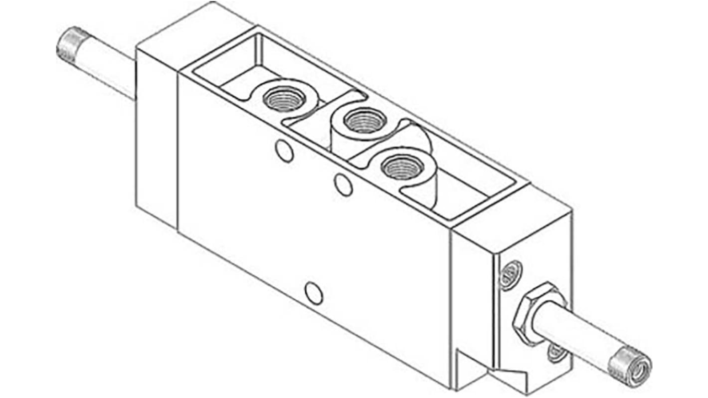 Válvula de control de accionamiento piloto de solenoide neumática Festo, Serie JMFDH, Función 5/2 Bistable-dominant,