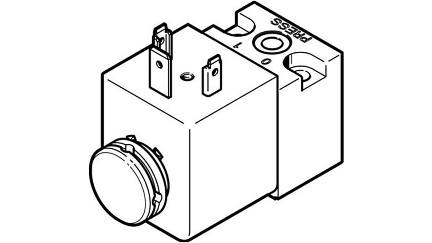 Elettrovalvola pneumatica di controllo pilotata Festo, funzione 5/2 Monostable, azionamento Elettrico