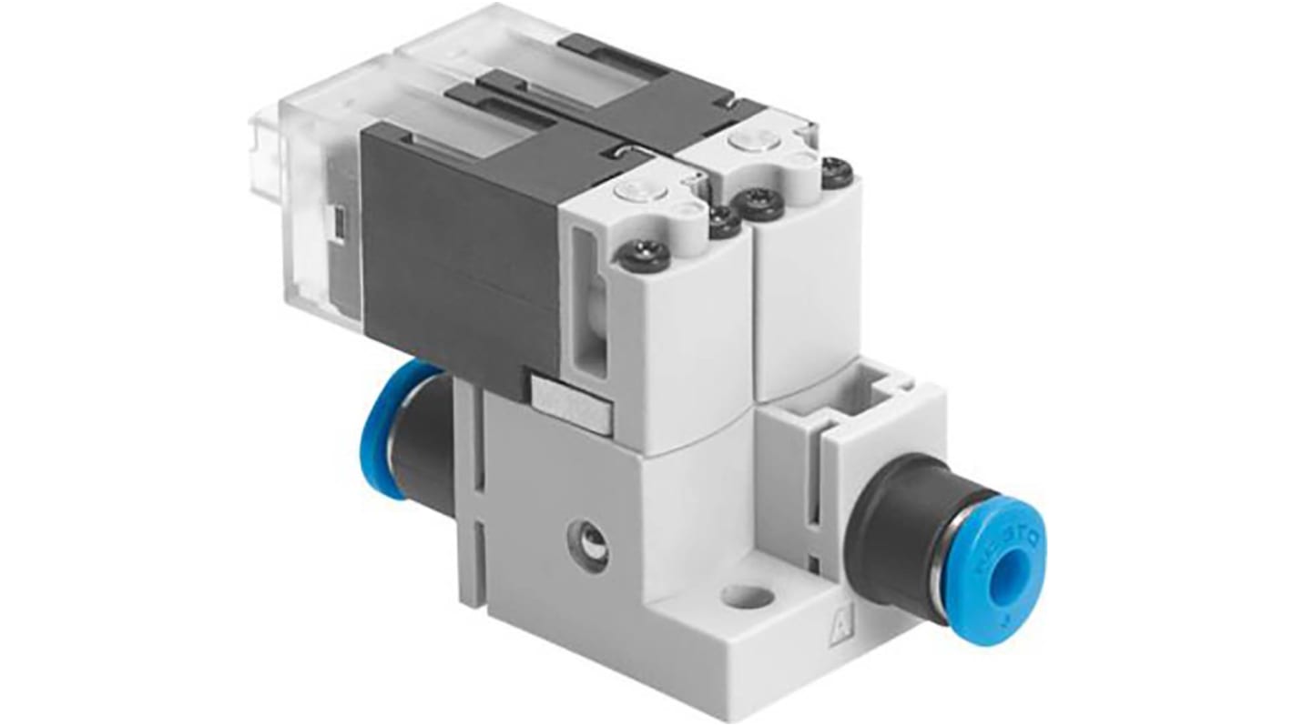 Elettrovalvola pneumatica di controllo pilotata Festo, funzione 2x2/2 Closed, Monostable, azionamento Elettrico