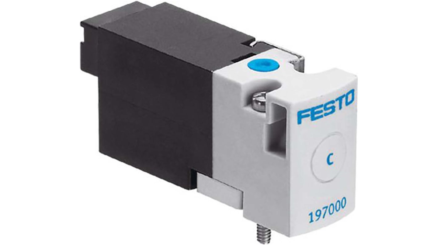 Festo 3/2 Open, Monostable Pneumatic Solenoid/Pilot-Operated Control Valve - Electrical MHA1 Series, 197020