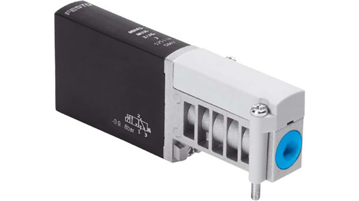 Festo 3/2 Closed, Monostable Pneumatic Solenoid/Pilot-Operated Control Valve - Electrical MHA3 Series, 525134