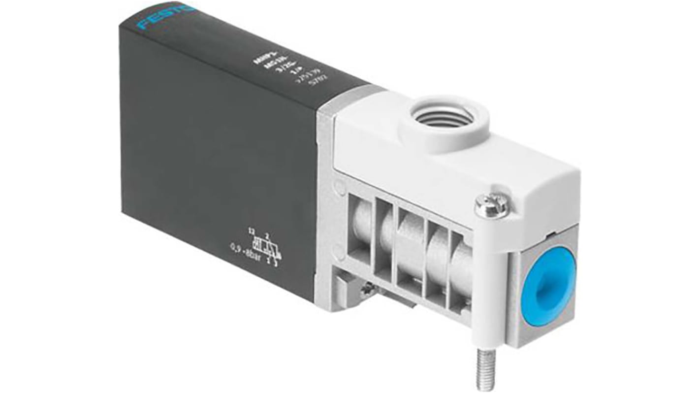 Festo 3/2 Open, Monostable Pneumatic Solenoid/Pilot-Operated Control Valve - Electrical MHP3 Series, 525159