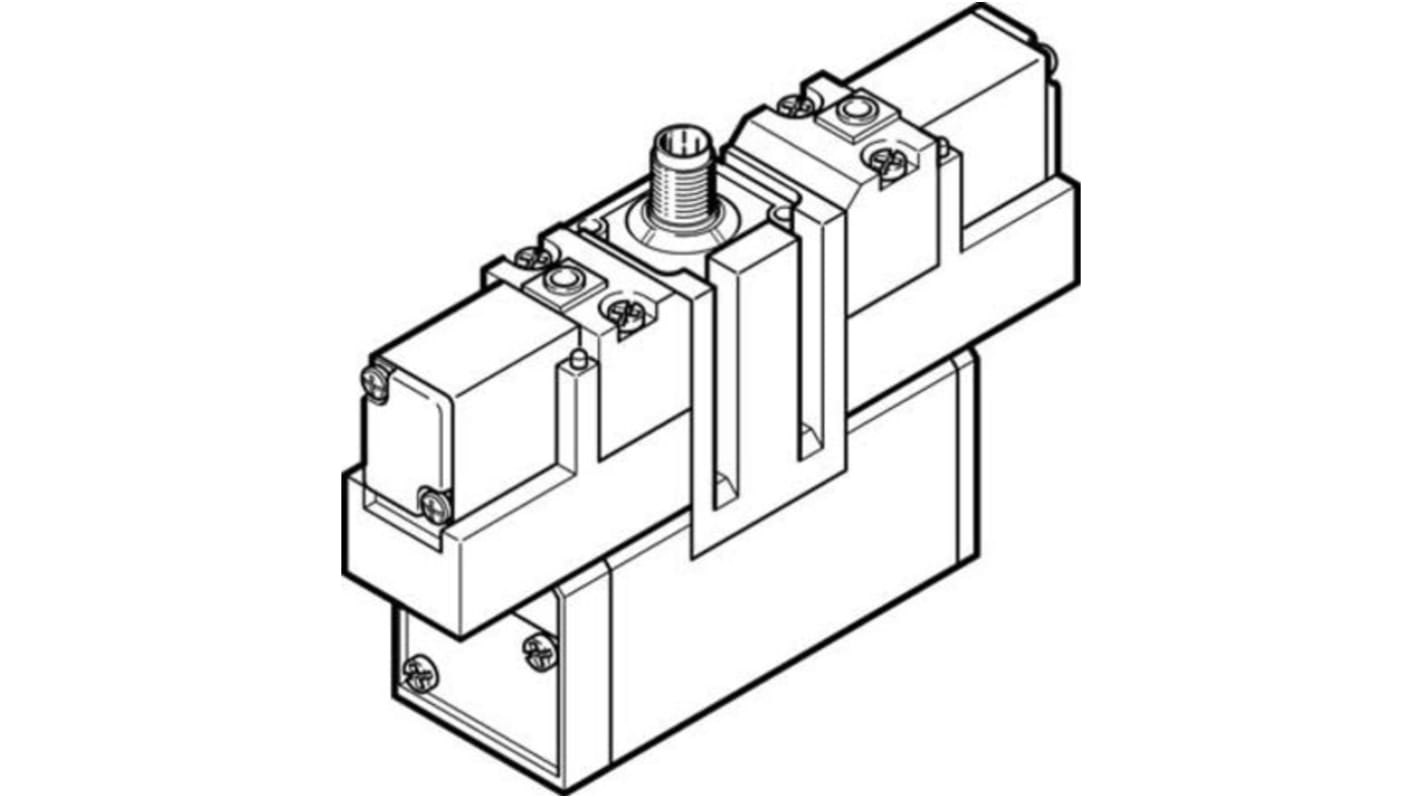 Elettrovalvola pneumatica di controllo pilotata Festo, funzione 5/2 Bistable-dominant, azionamento Elettrico