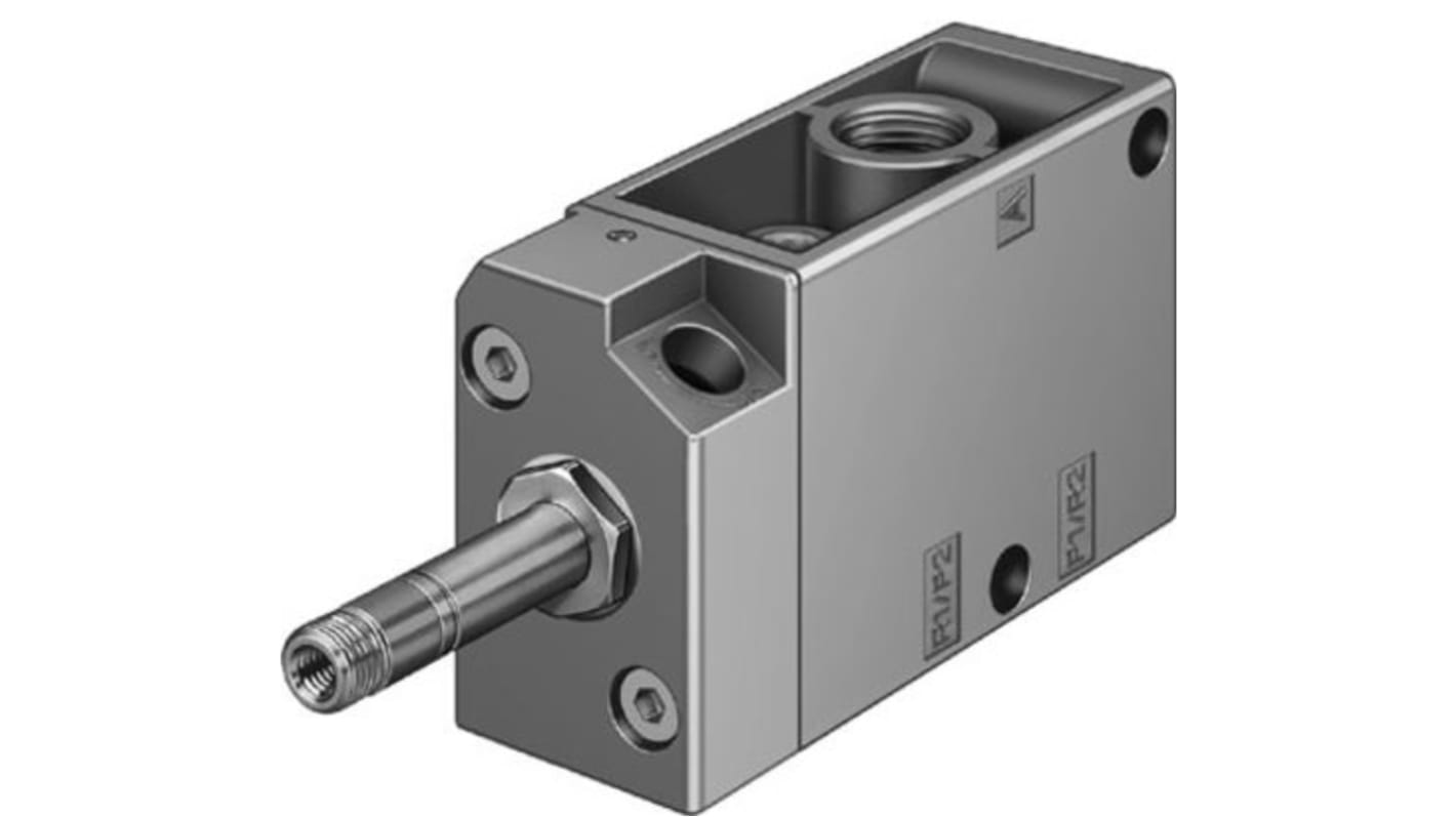 Elettrovalvola pneumatica di controllo pilotata Festo, G 1/4, funzione 3/2 Closed, Monostable, azionamento Elettrico