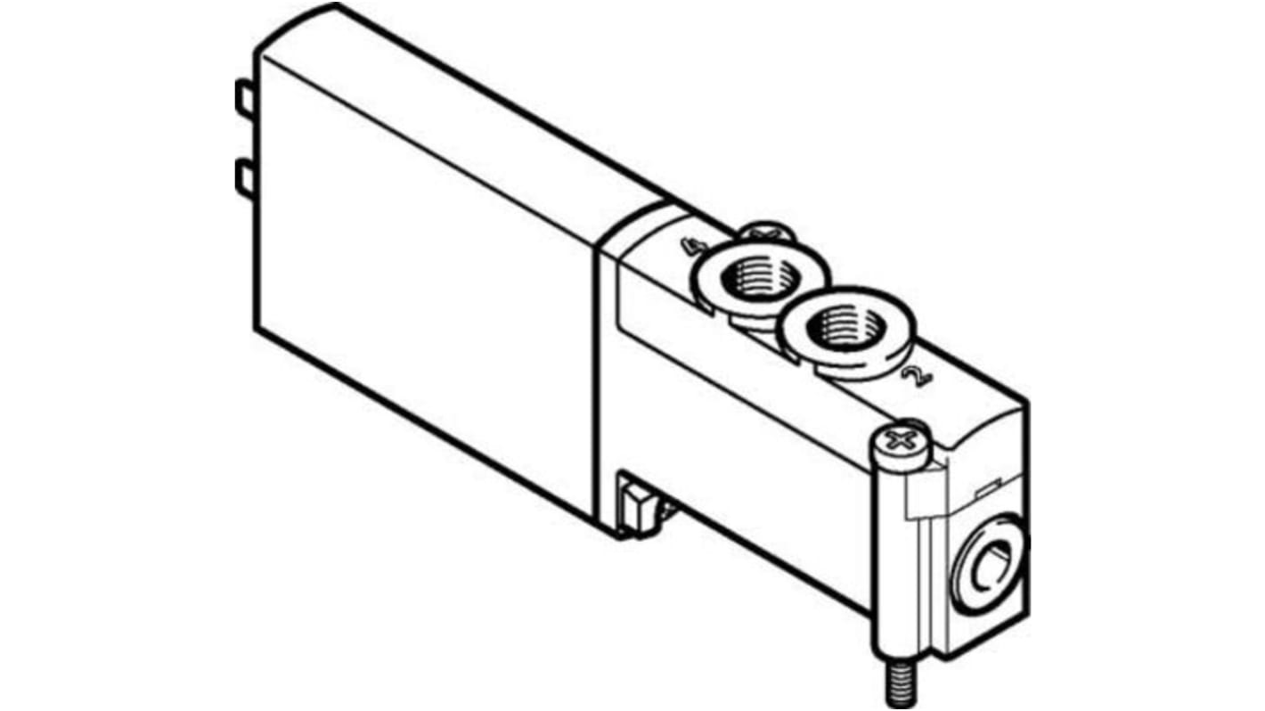 Válvula de control de accionamiento piloto de solenoide neumática Festo, Serie MHP2, Función 5/2 Monostable, Sistemas