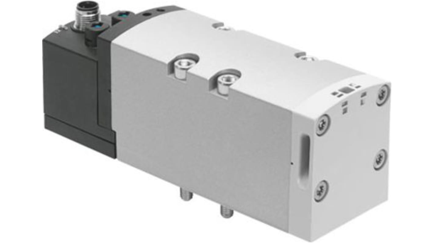 Válvula de solenoide Festo, Serie VSVA-B-B52-D-D2-1R5L, Función 5/2 Bistable, Sistemas eléctricos