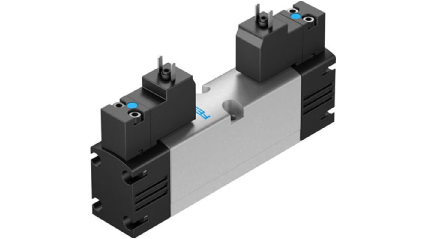 Válvula de solenoide Festo, Serie VSVA-B-B52-ZH-A1-1C1, Función 5/2 Bistable, Sistemas eléctricos