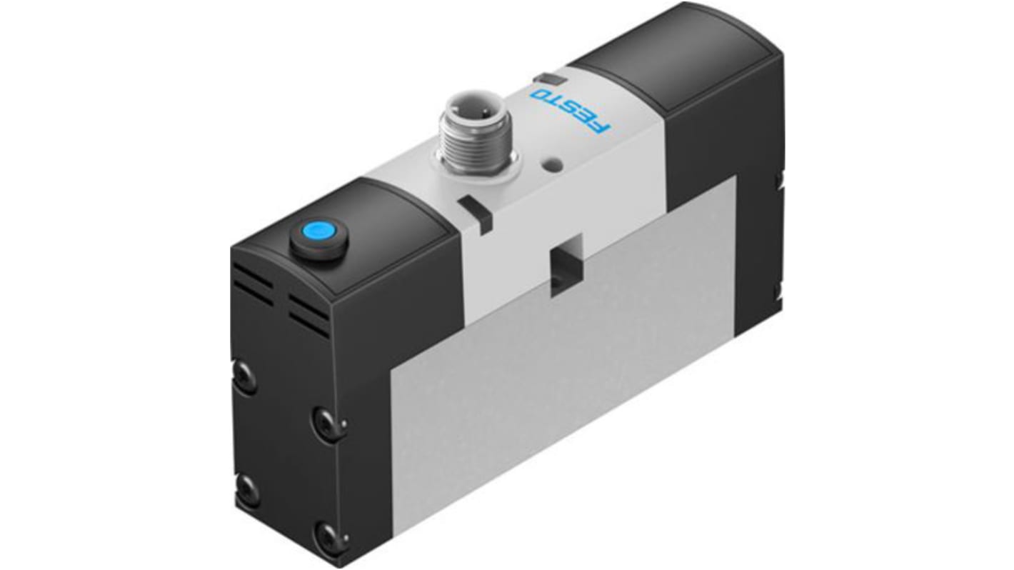 Válvula de solenoide Festo, Serie VSVA-B-M52-AZH-A1-1R5L, Función 5/2 Monostable, Sistemas eléctricos