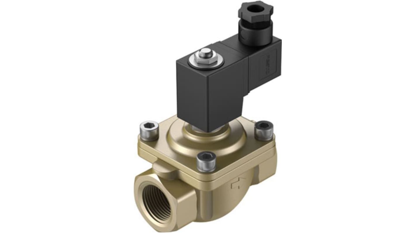 Festo 2/2 Closed, Monostable Pneumatic Solenoid/Pilot-Operated Control Valve - Electrical VZWF Series, 1492178