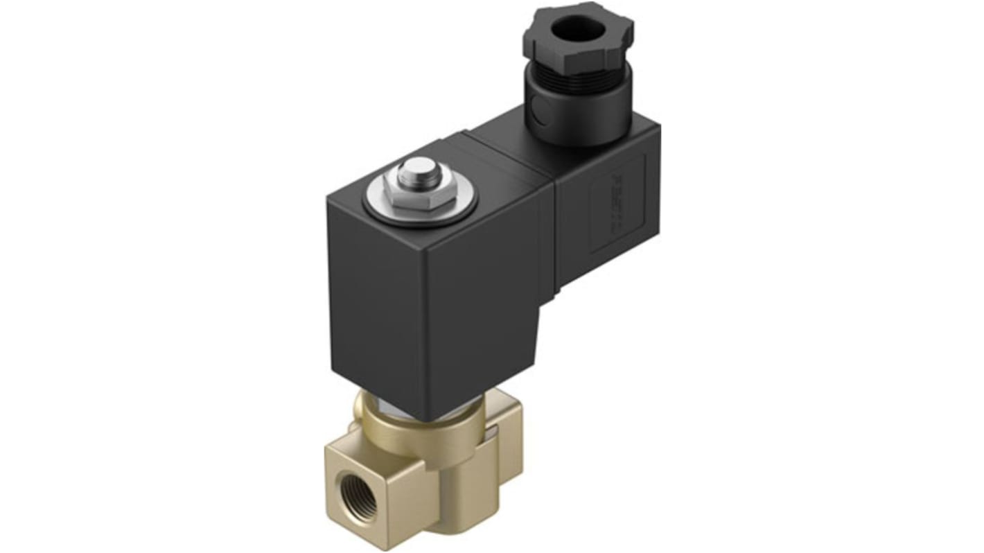 Festo 2/2 Closed, Monostable Pneumatic Solenoid/Pilot-Operated Control Valve - Electrical NPT 1/8 VZWD Series, 1492031